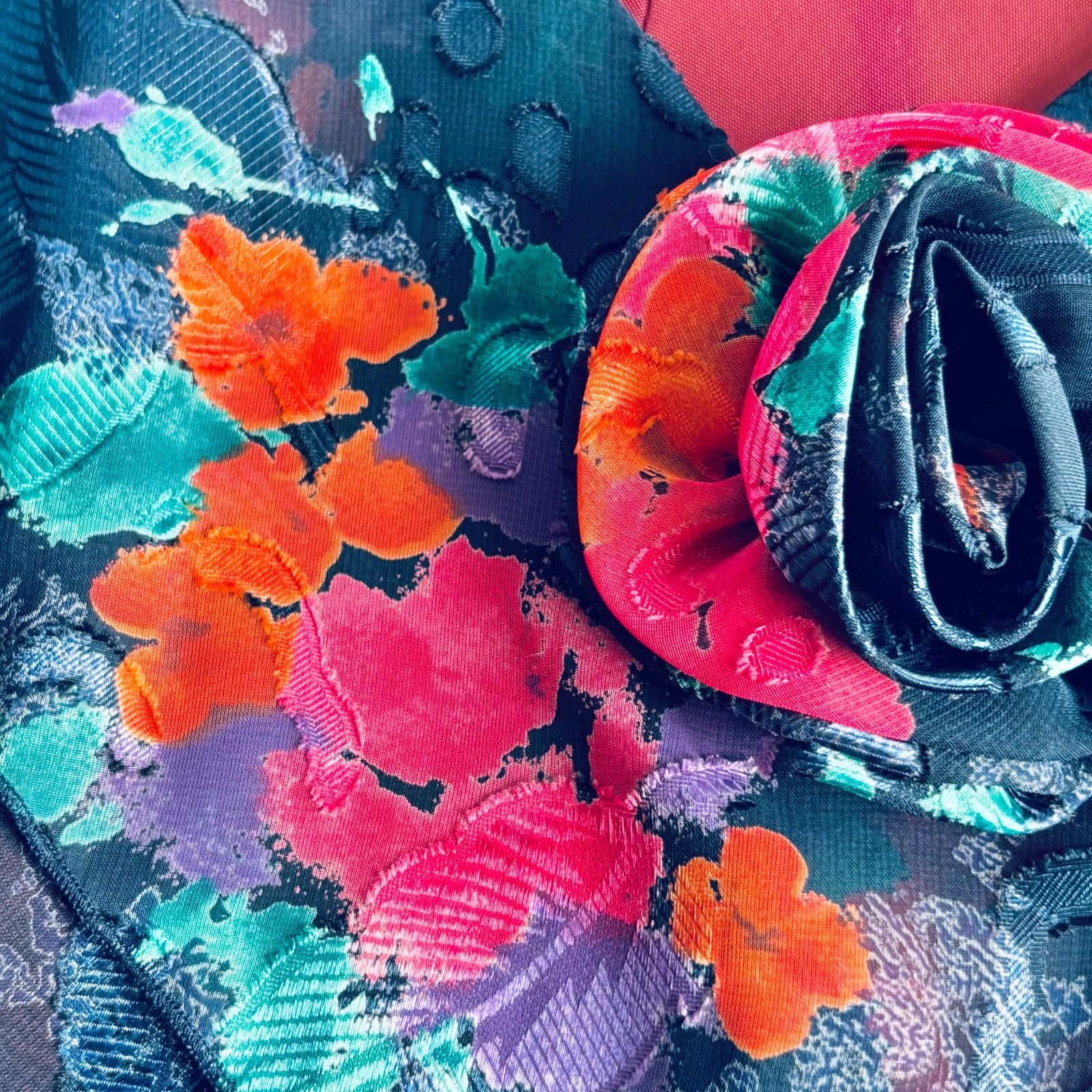 Vintage 1980s 1990s Does 1930s Blue Floral Flowing Party Dress