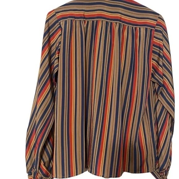 Vintage Liz Claiborne Women’s 2Pc Set Blouse 4 and Skirt 6 multiple Striped.