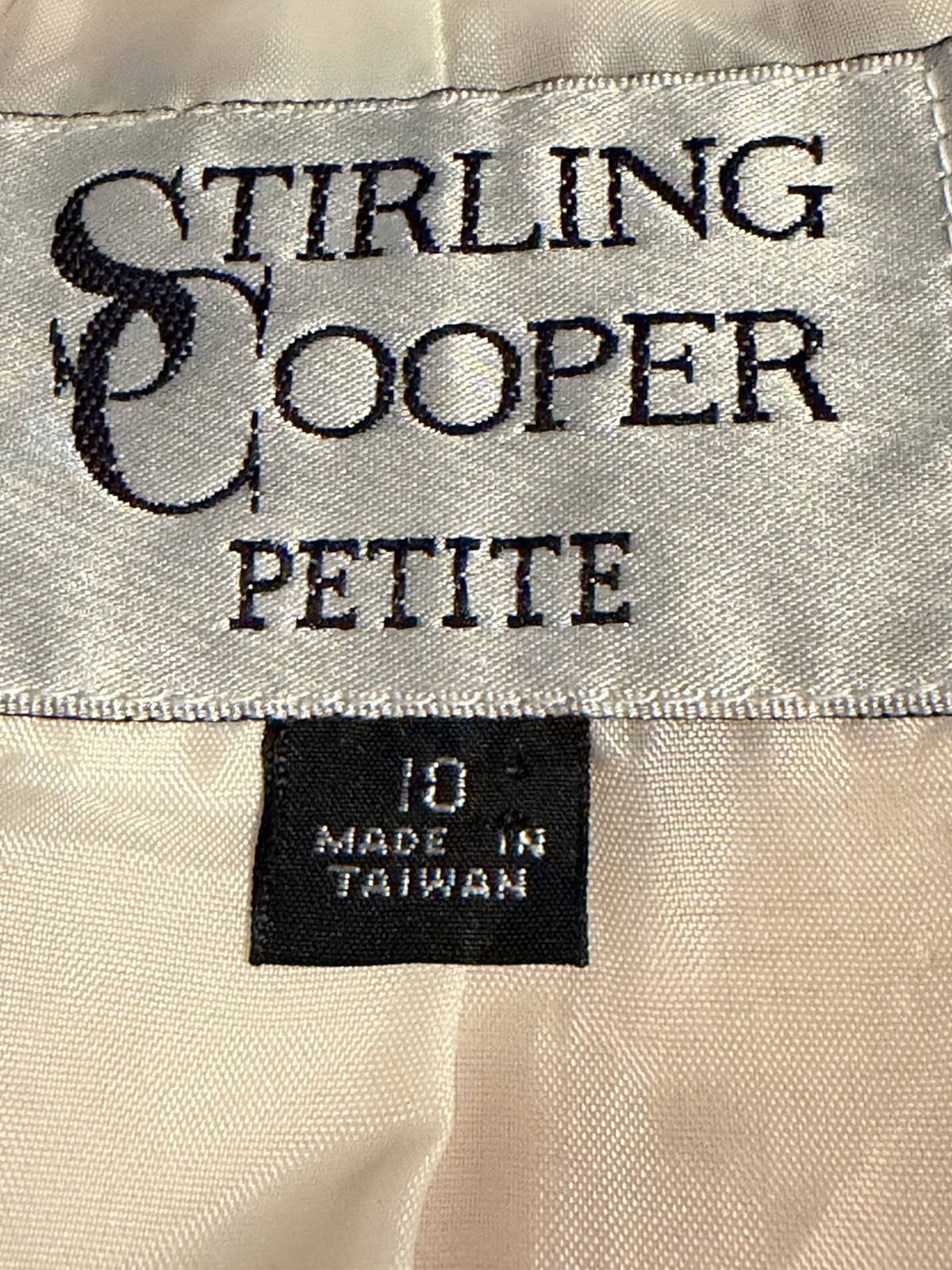 Vintage Sterling Cooper Petite 10 Plaid Blazer Peach Cream Shoulder Pads