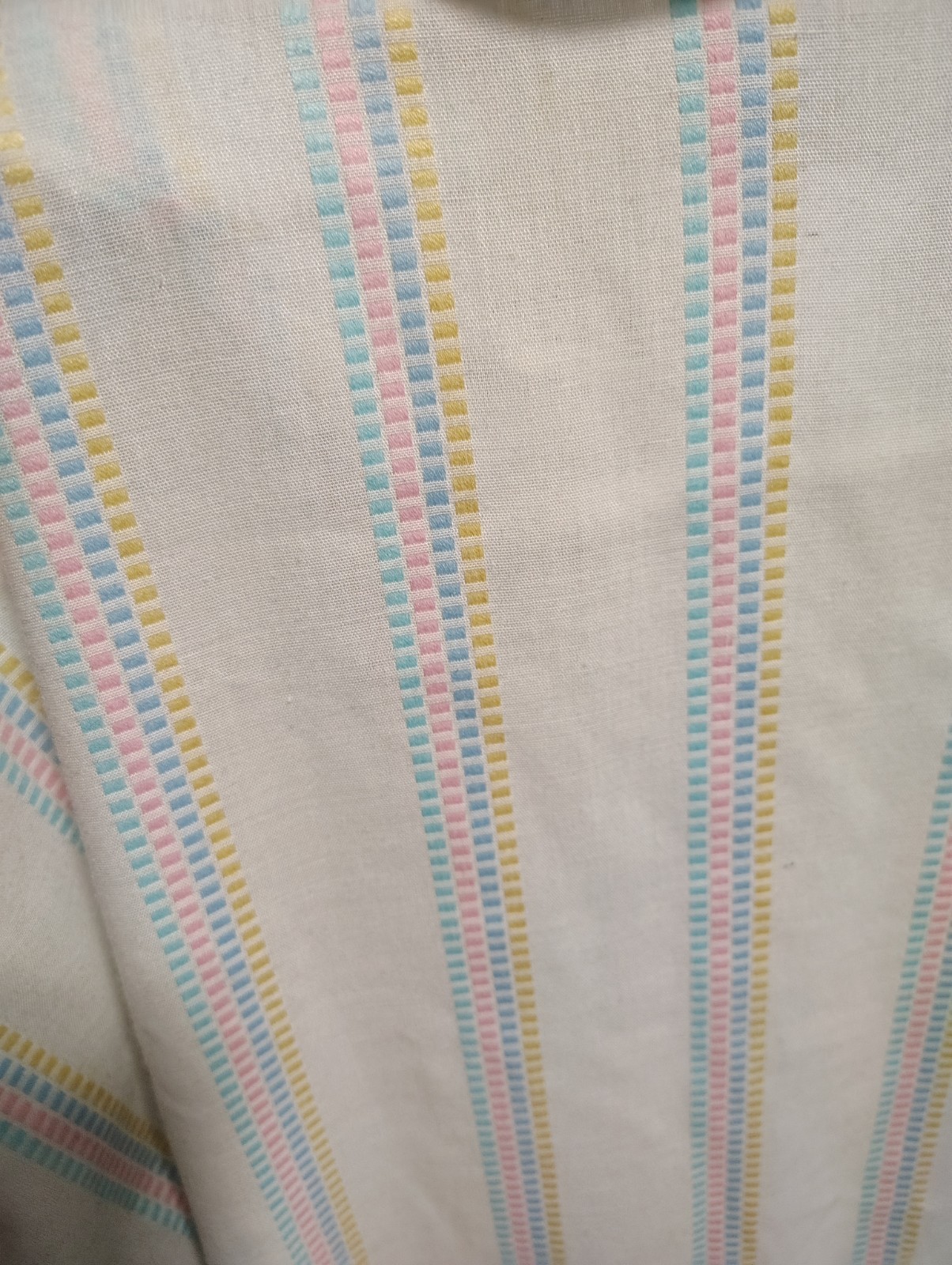 Vintage 1970s A Nancy Frock Pastel Striped House Dress Lounger Plus Size 20