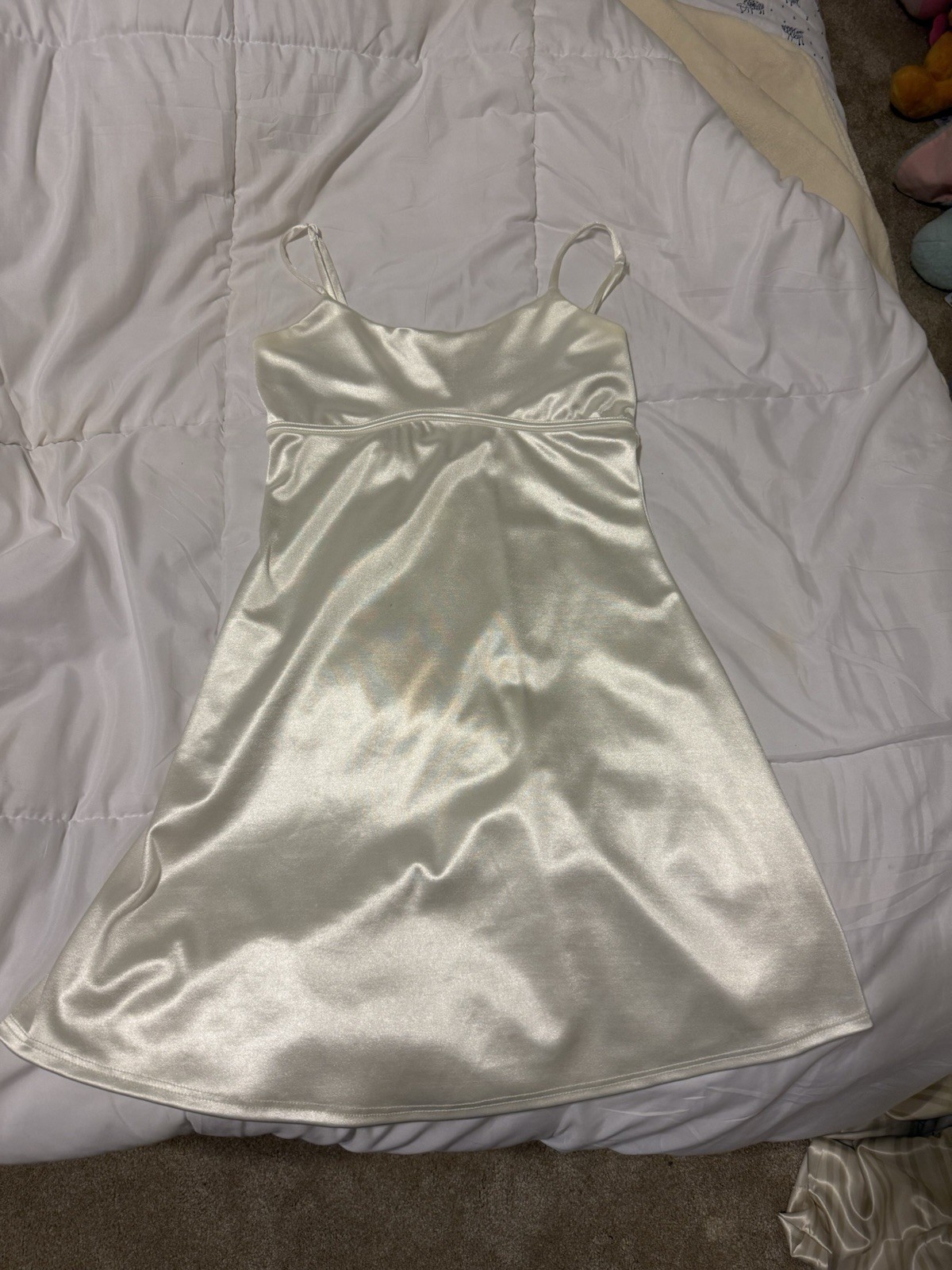 Attard State Regular Size small white/Ivory Satin dress