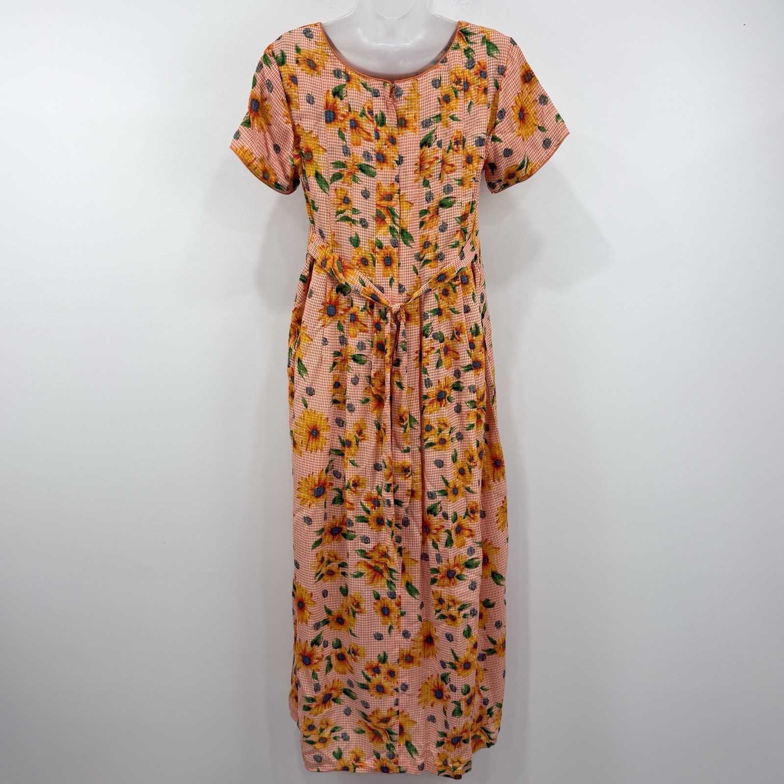 VTG Sarah Elizabeth Dress Women’s 4 Sunflower Cottagecore Prairie Peasant Midi