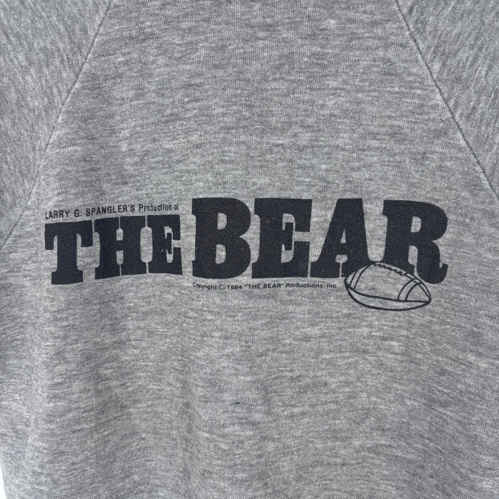 Vtg 80s Bear Bryant Sweatshirt Small 34-36 Cropped Cut Off Sleeves 1984 Alabama