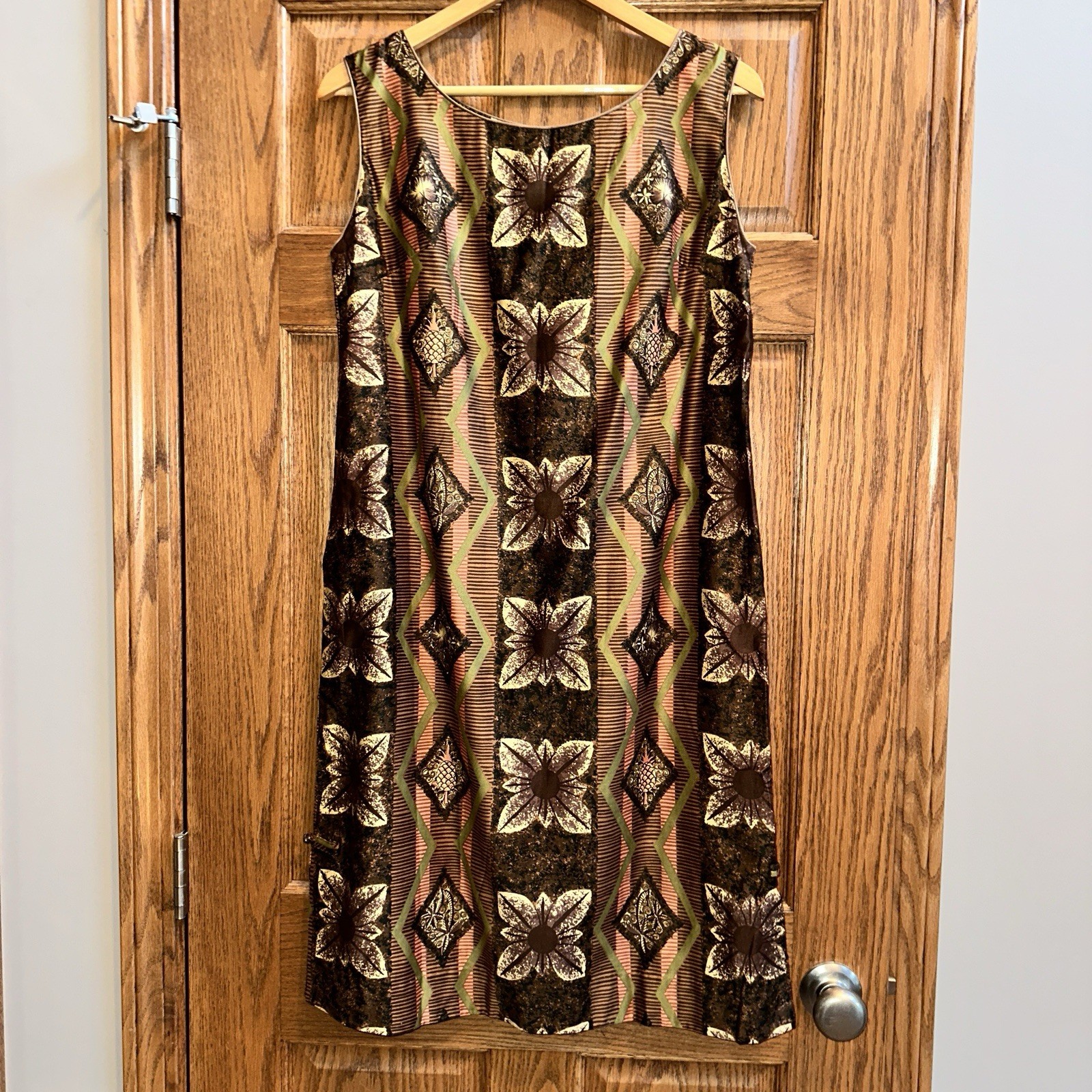 1940s Liberty House Waikiki ViBrake Hawaiian Dress Talon Zipper Tiki Barkcloth