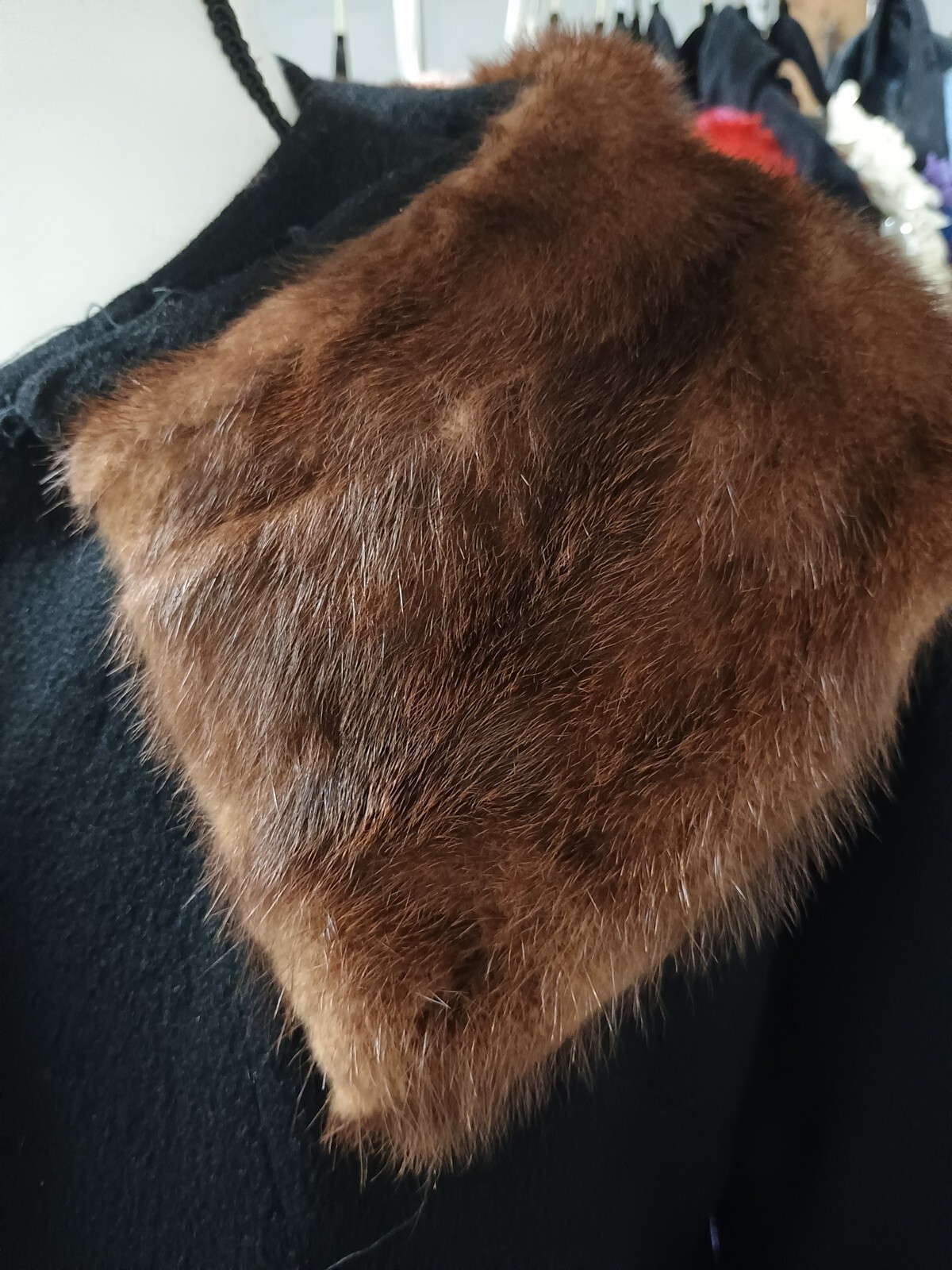 VINTAGE WOOL/FUR COAT