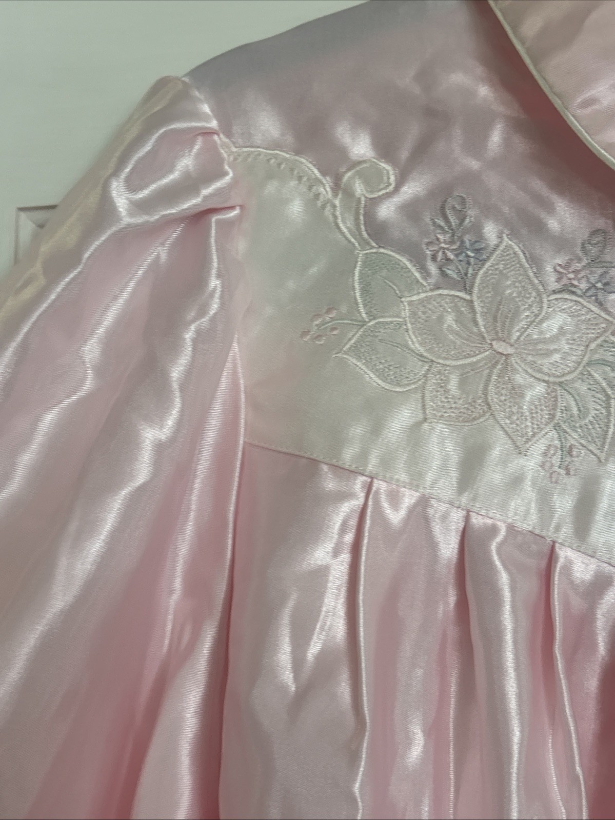 VINTAGE KOMAR Medium Long Nightgown Silky Nylon Pink New Original Tags