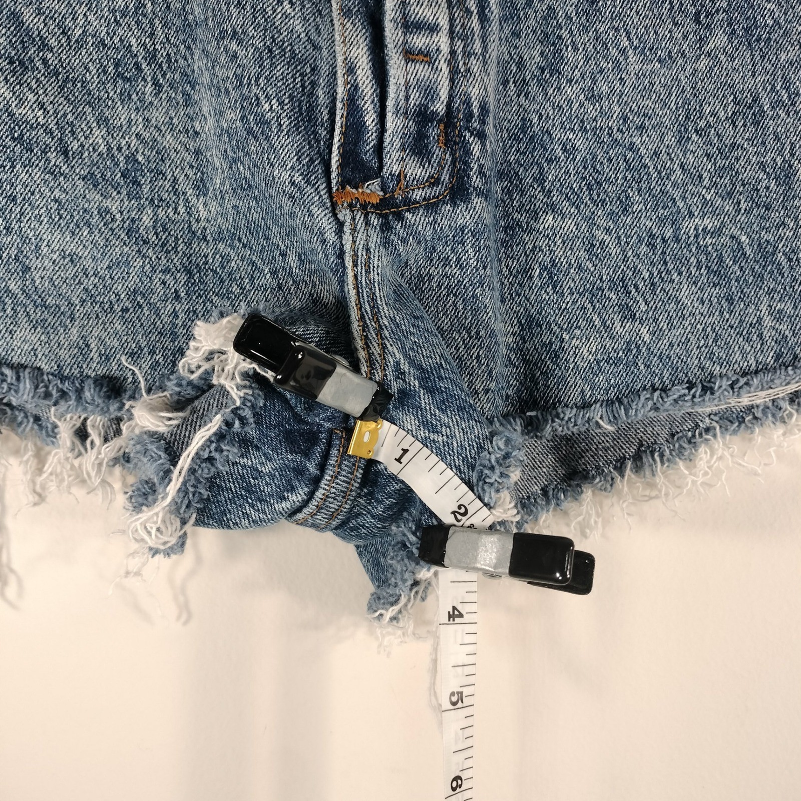 Vintage 90s Bugle Boy High Waisted Acid Wash Denim Cut Off Shorts 28 Waist