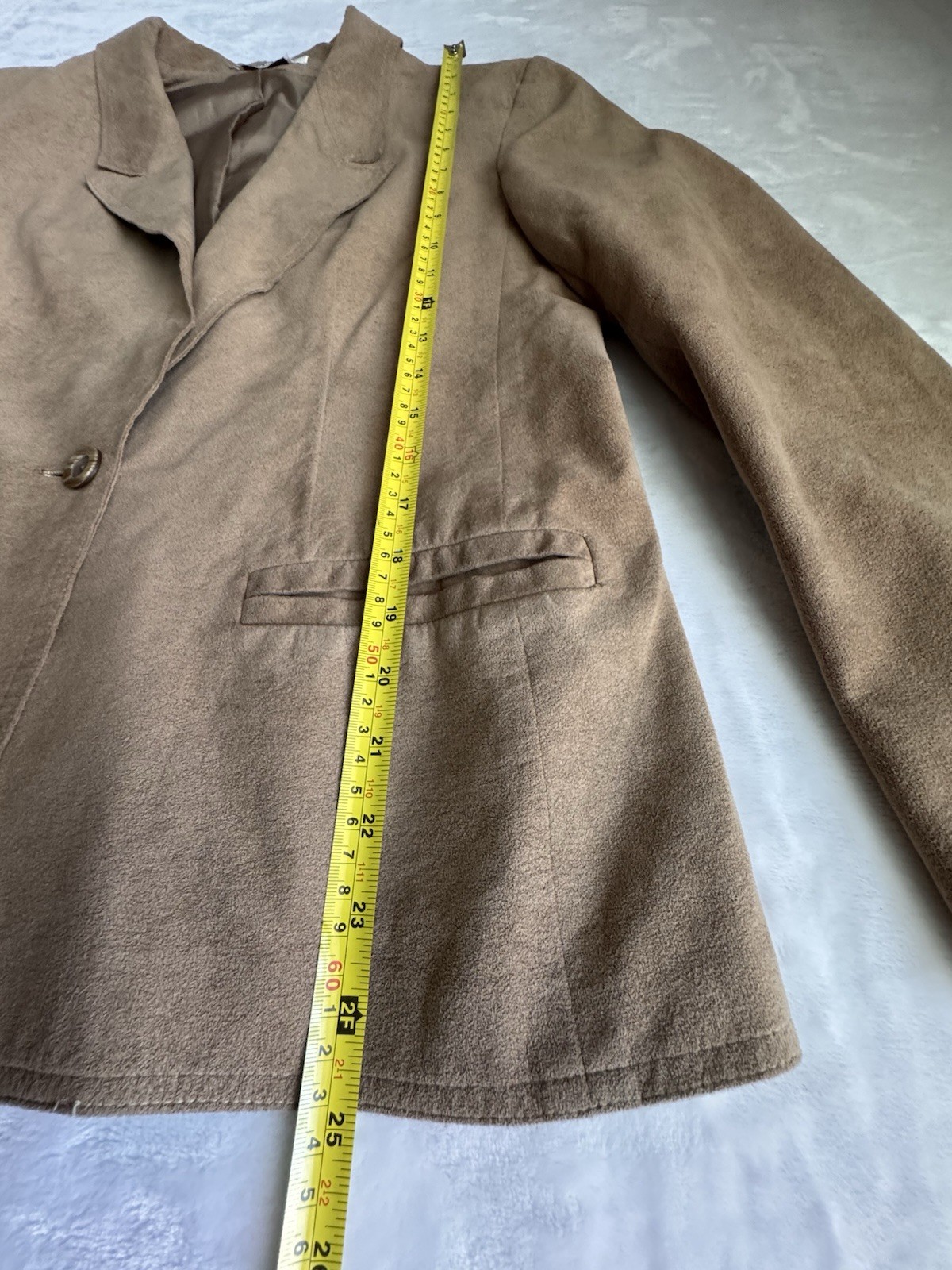 Vintage 70s Count Romi Ultrasuede Blazer Jacket Taupe Tan USA Made ILGWU S M⁠