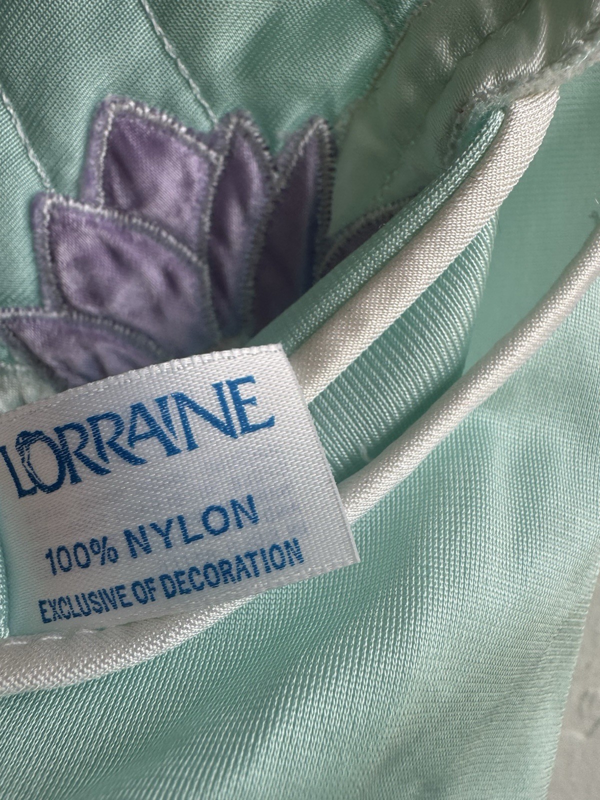 Vintage Lorraine Nylon Nightgown Size Medium In Blue