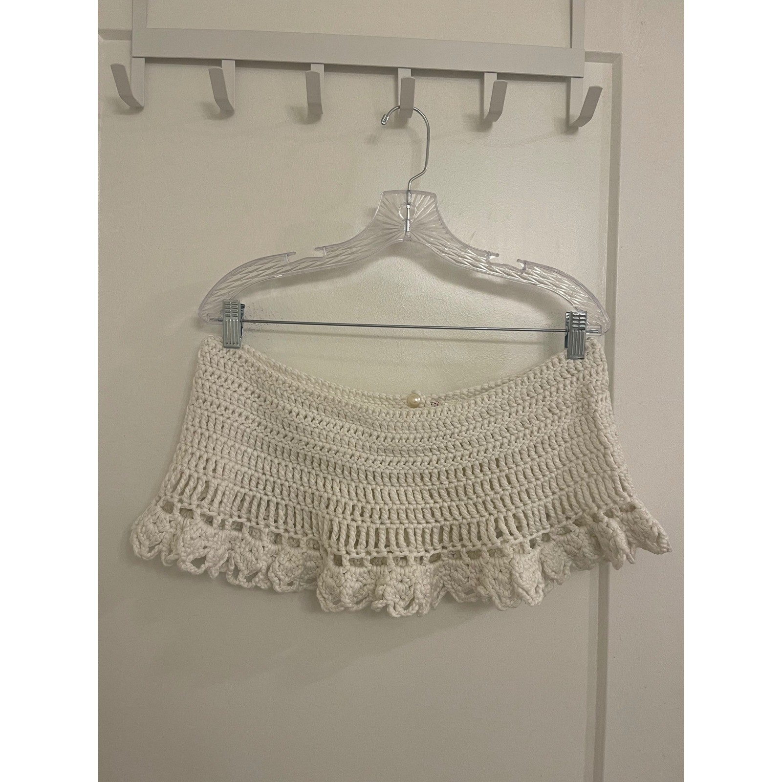 Vintage Y2K Euro Italian Crochet Micro Skirt Fornarina Coquette Festival