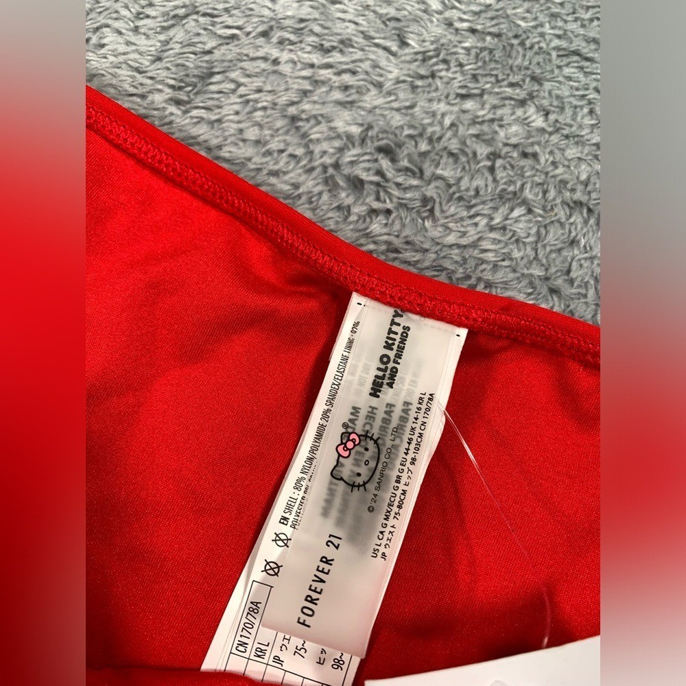 NWT Forever 21 hello kitty Red Bikini Bottom large