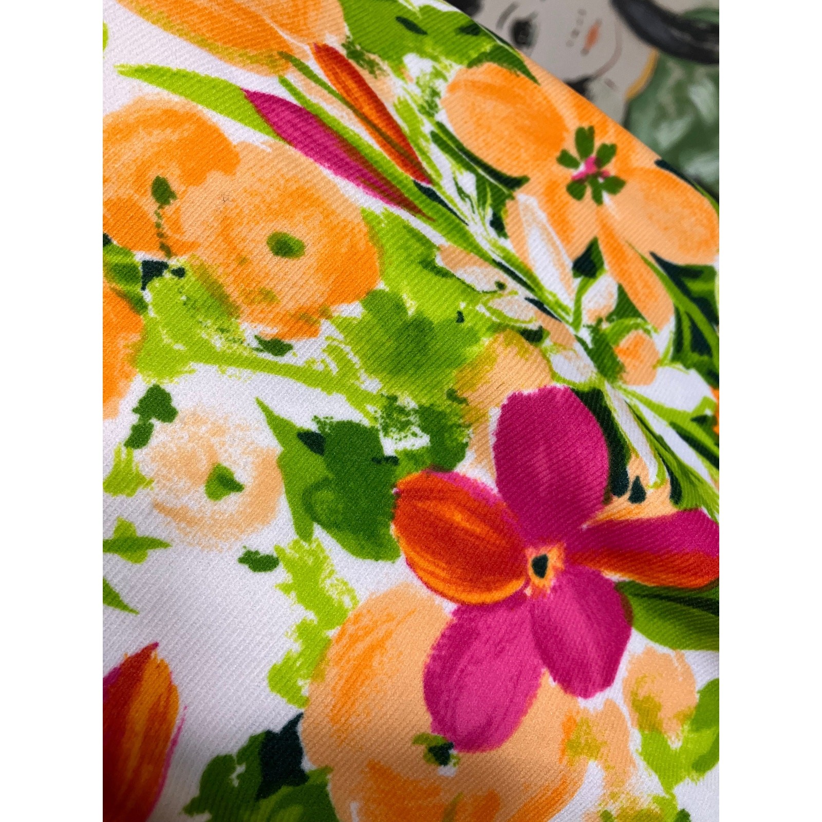 70s Hawaiian Floral Print Maxi Dress Multicolor Polyester 1-Inch Stand Up Collar