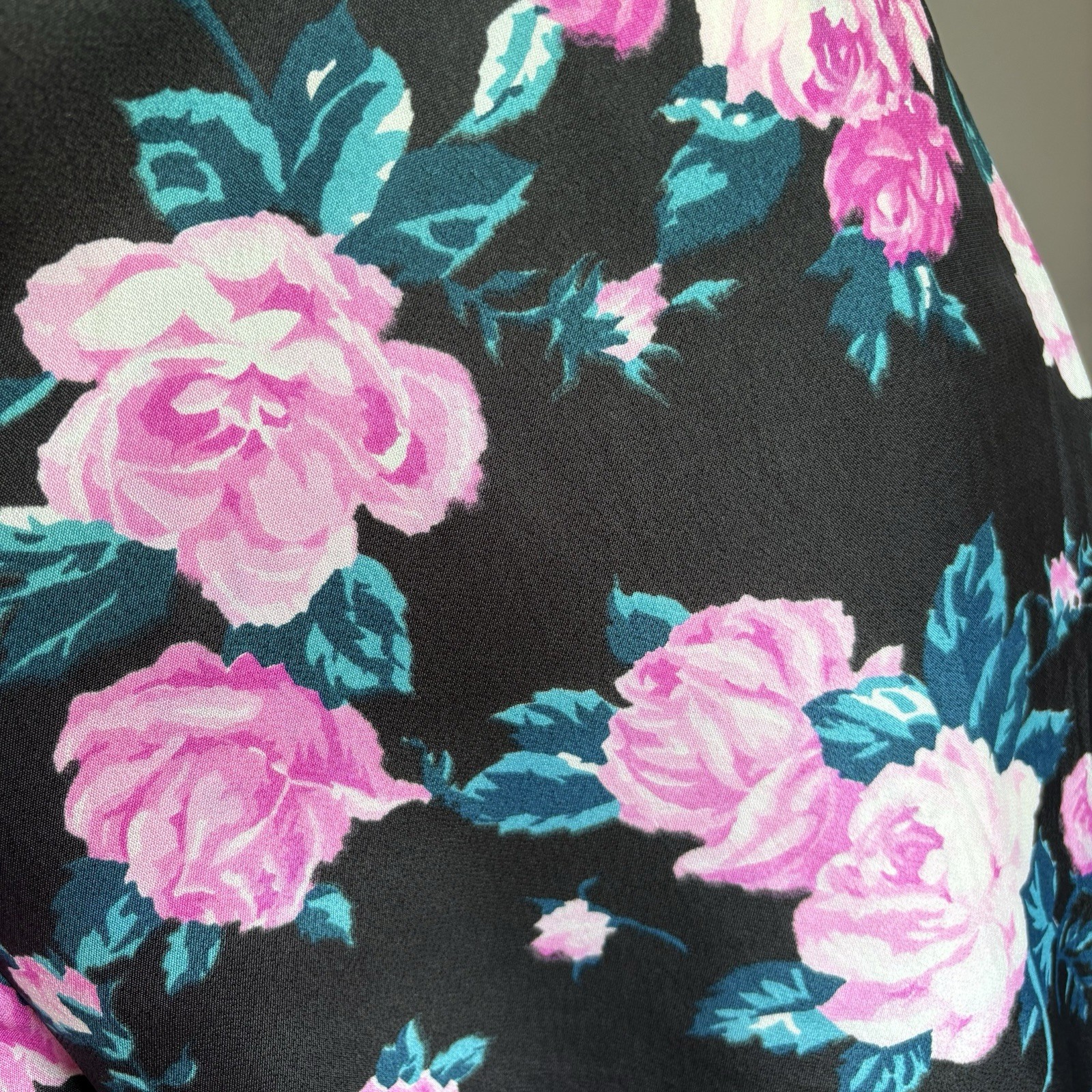 Vintage 70s Backless Halter Style Roses Palazzo Pants Bellbottoms Jumpsuit XS/S