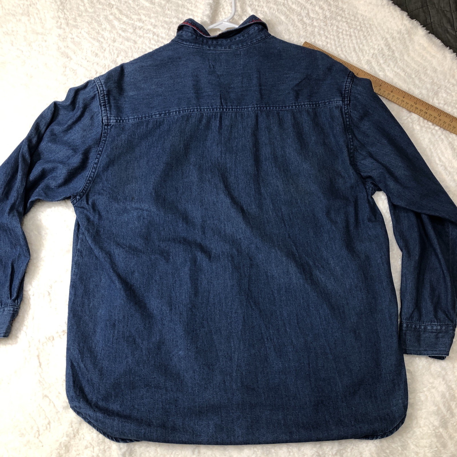 Vtg Denim Shirt Women’s Large Embroidered Elementary School Class Teacher
