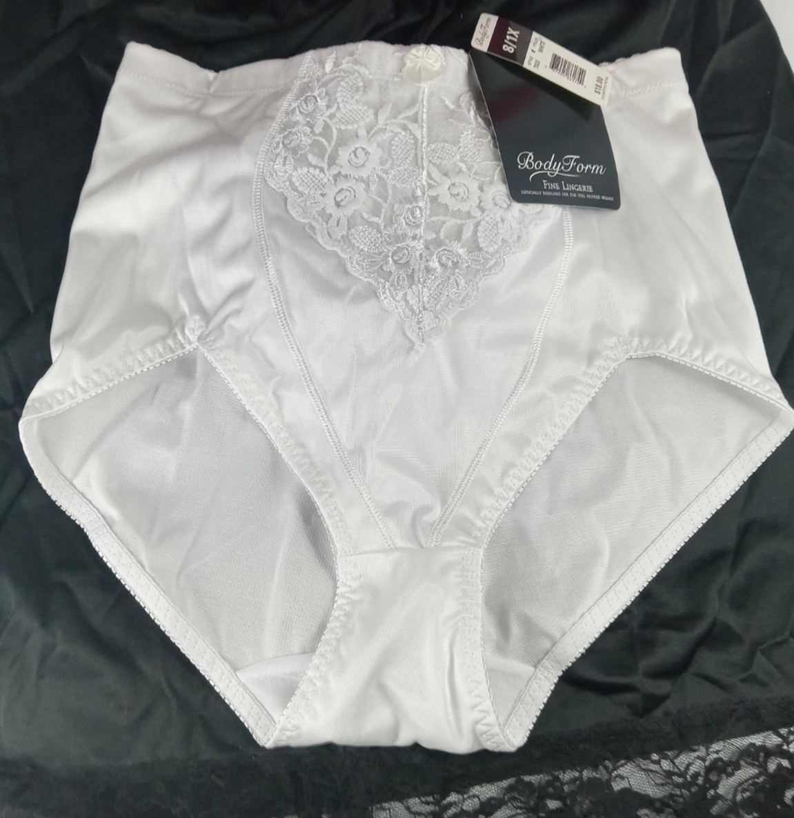 SZ 1X VTG SILKY SATIN & LACE SHIMMERY SHINE PIN UP PANTIES TUCK GIRDLE FIRM
