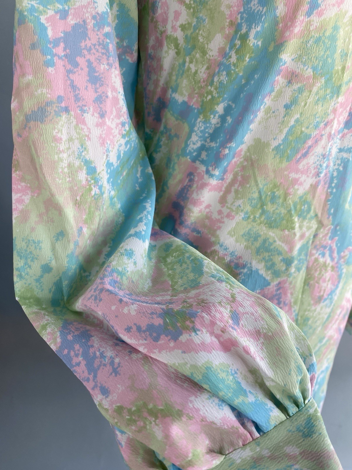 Vintage 1960’s Midcentury Modern Pastel Watercolor Abstract Print Shift Dress Sm