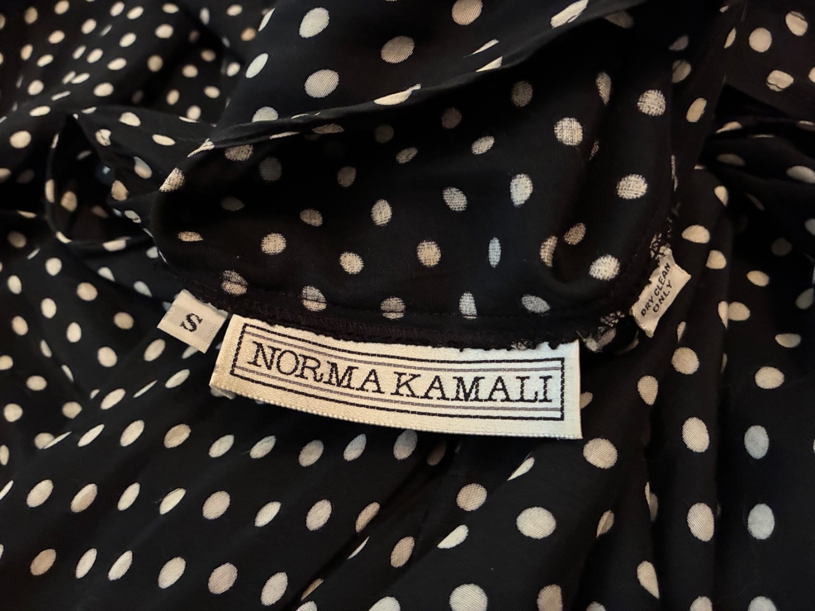 Vintage 80’s Norma Kamali Polkadot Racerback Sundress – S (Free Shipping)