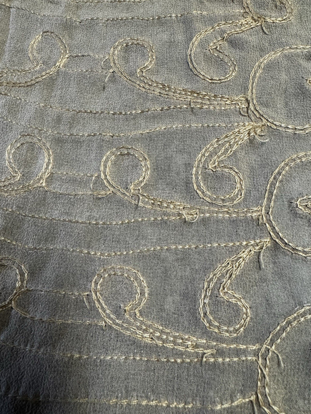 Authentic 1920s Beaded Silk Chiffon Dress – Art Deco – Double Sided Beading