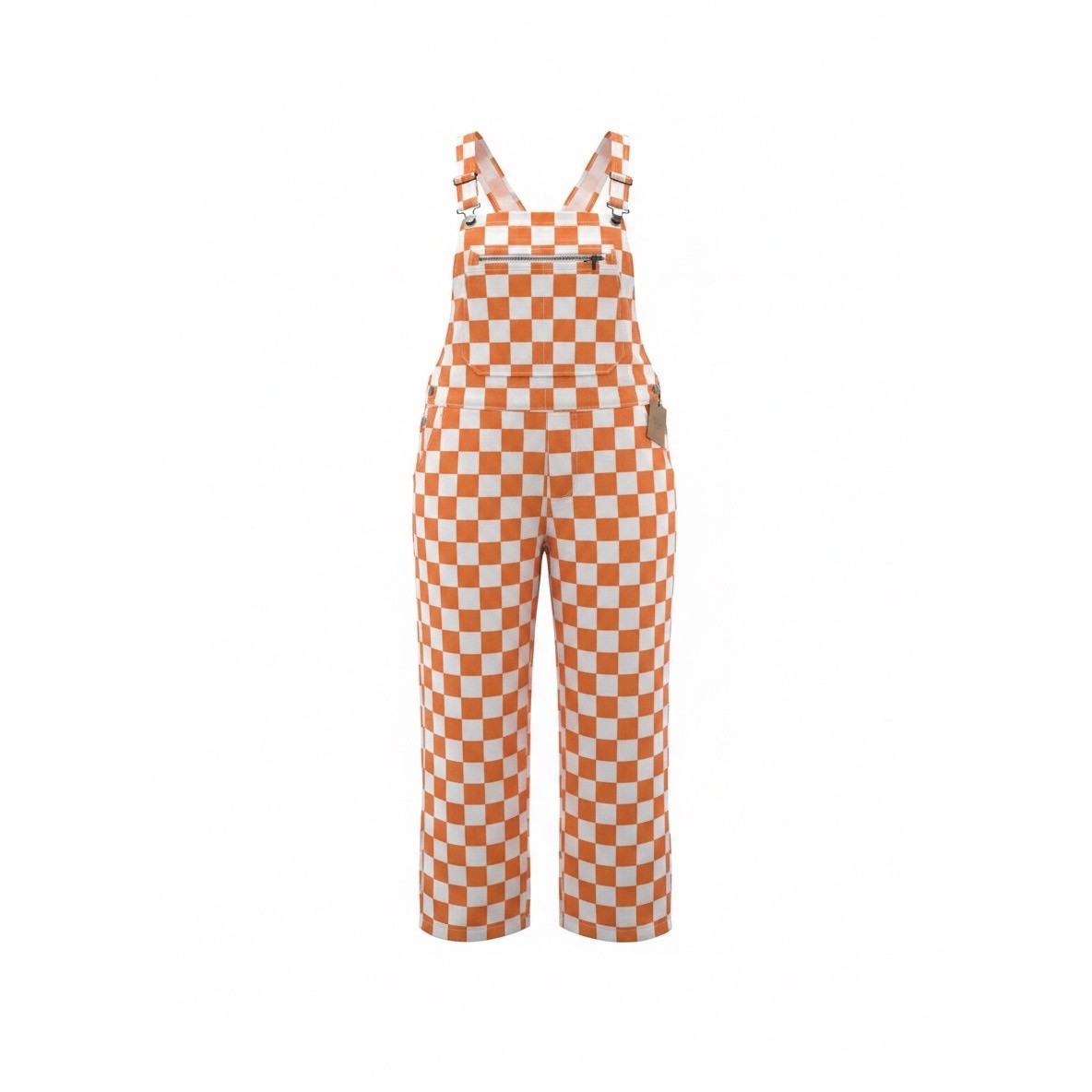Giftdigger Orange White Overalls XL Checkerboard Bib Jumpsuit Tennessee Vols