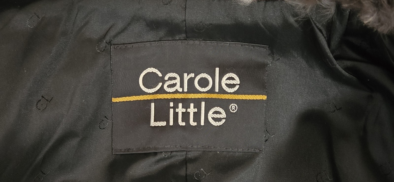 1980s CAROLE LITTLE Gray And Brown Patchwork Rabbit Fur Bomber Jacket Sz Large