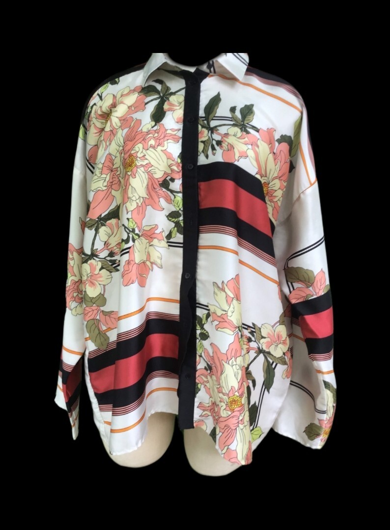ZARA BASIC WOMAN SHIRT VINTAGE-Romantic