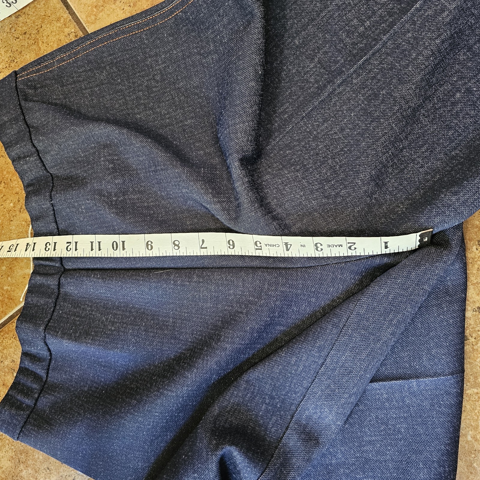 Vintage 70s Trousers Donovan Galvani NWT Deadstock Polyester Dark Wash Blue