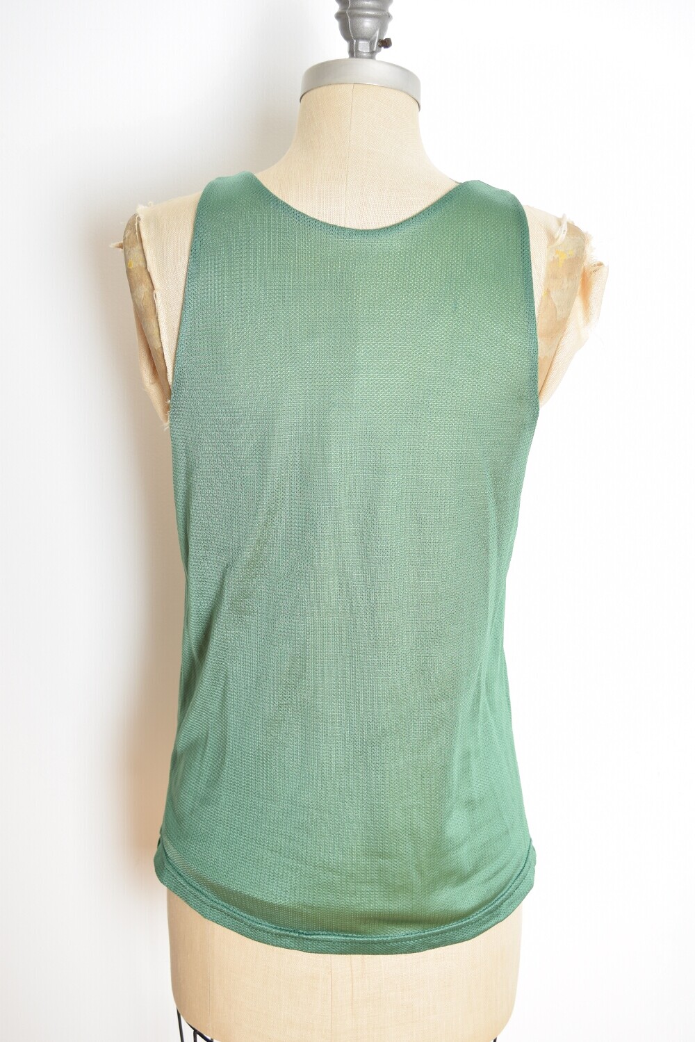 vintage basketball jersey green yellow AGGERS tank top shirt athletic sports S