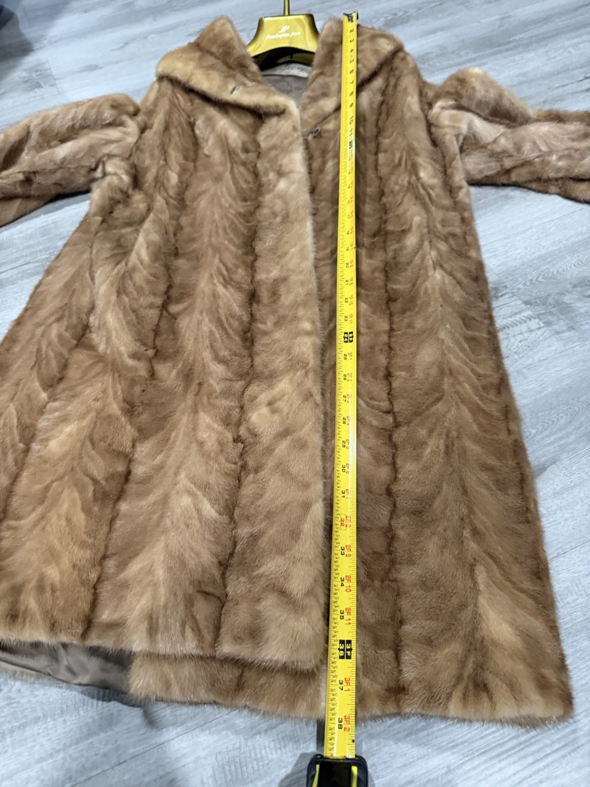Vintage Flemington Furs Full Length Mink Fur Coat Honey Blonde Honey Amber