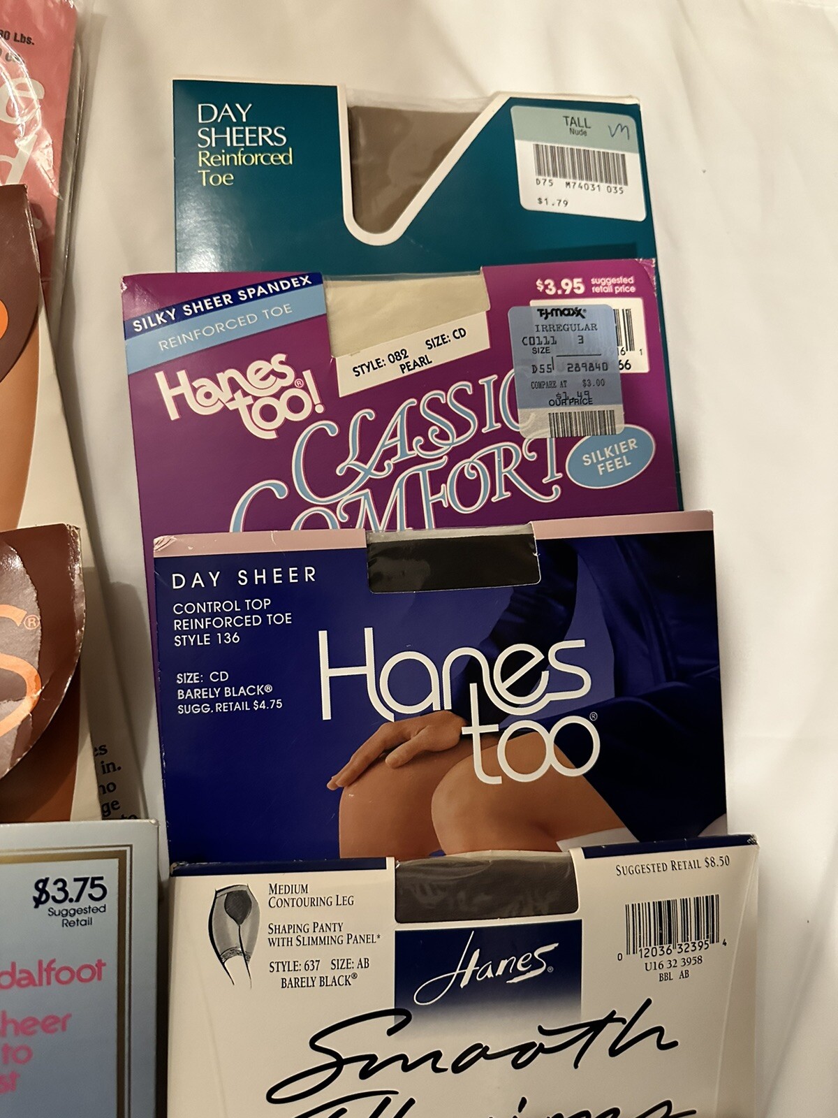 Vintage Pantyhose Lot Nylon Mixed Sizes Sheer Panty Sissy Nude Tan Black 21 Pack