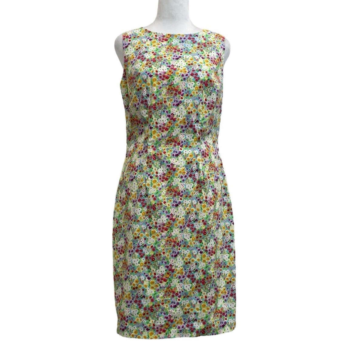CDC Vintage 90s Floral Hippie Mod Sheath Dress sz 10 Summer Boho Preppy