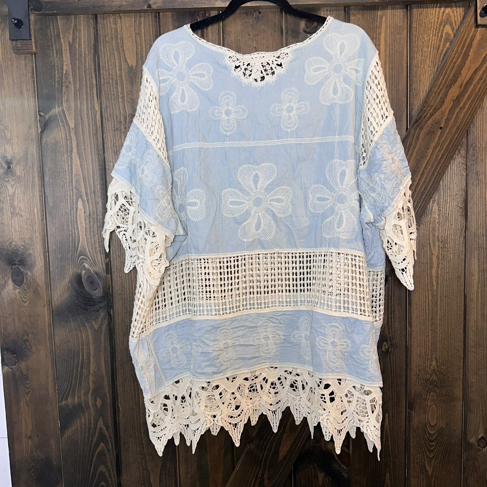 C Est. 1946 Floral Crochet Lace Top Bohemian Summer Cottagecore Plus Size 26/28W