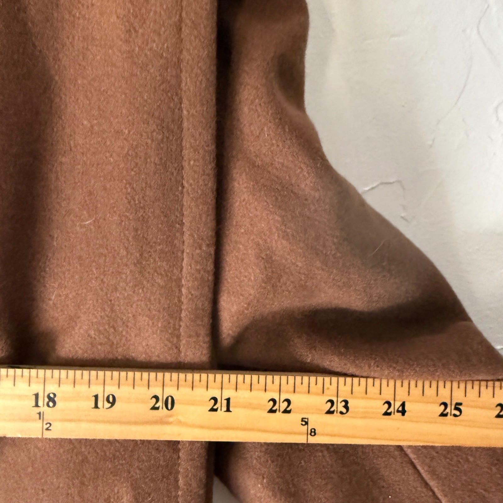 Vintage Max New York Wool Blend Long Coat Brown Large Clean Girl Peppy Academia