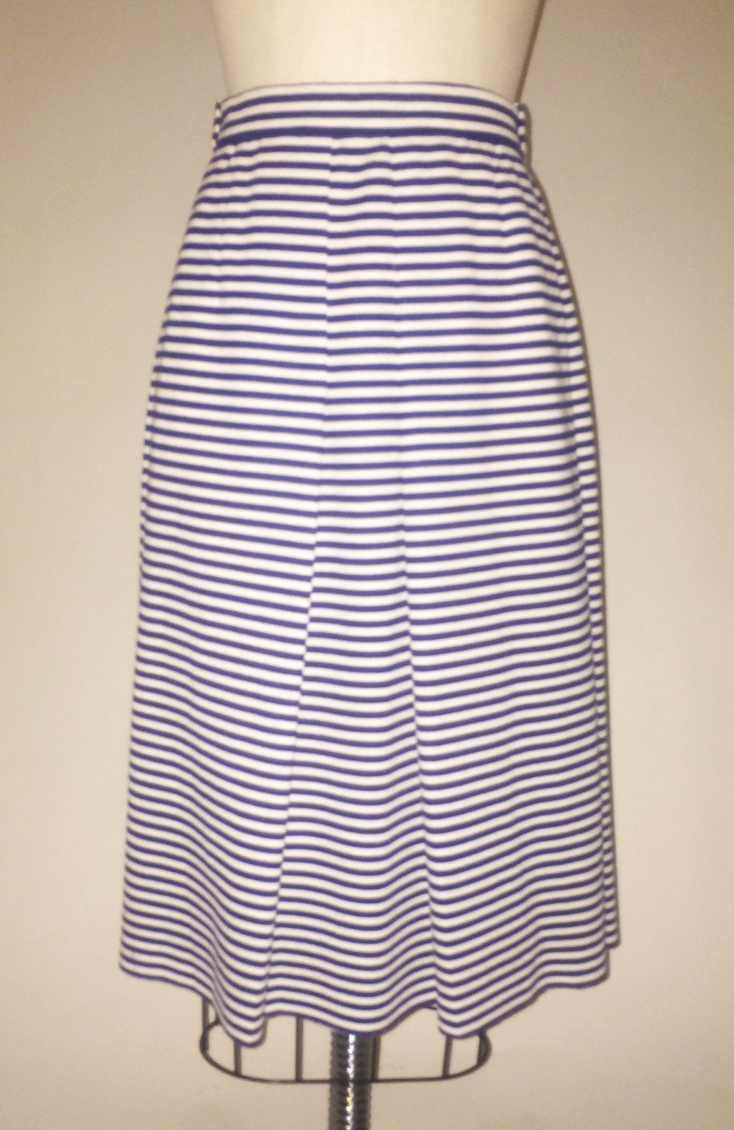 Lanvin VTG 1960s Blue White Striped Crop Tank Top and Skirt Dress Ensemble XS 0