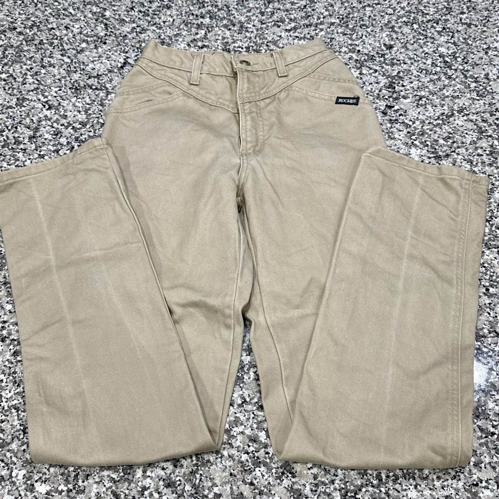 Vintage Authentic Rockies Bareback High Rise Size 3/26 Inseam 34 Khaki Tan