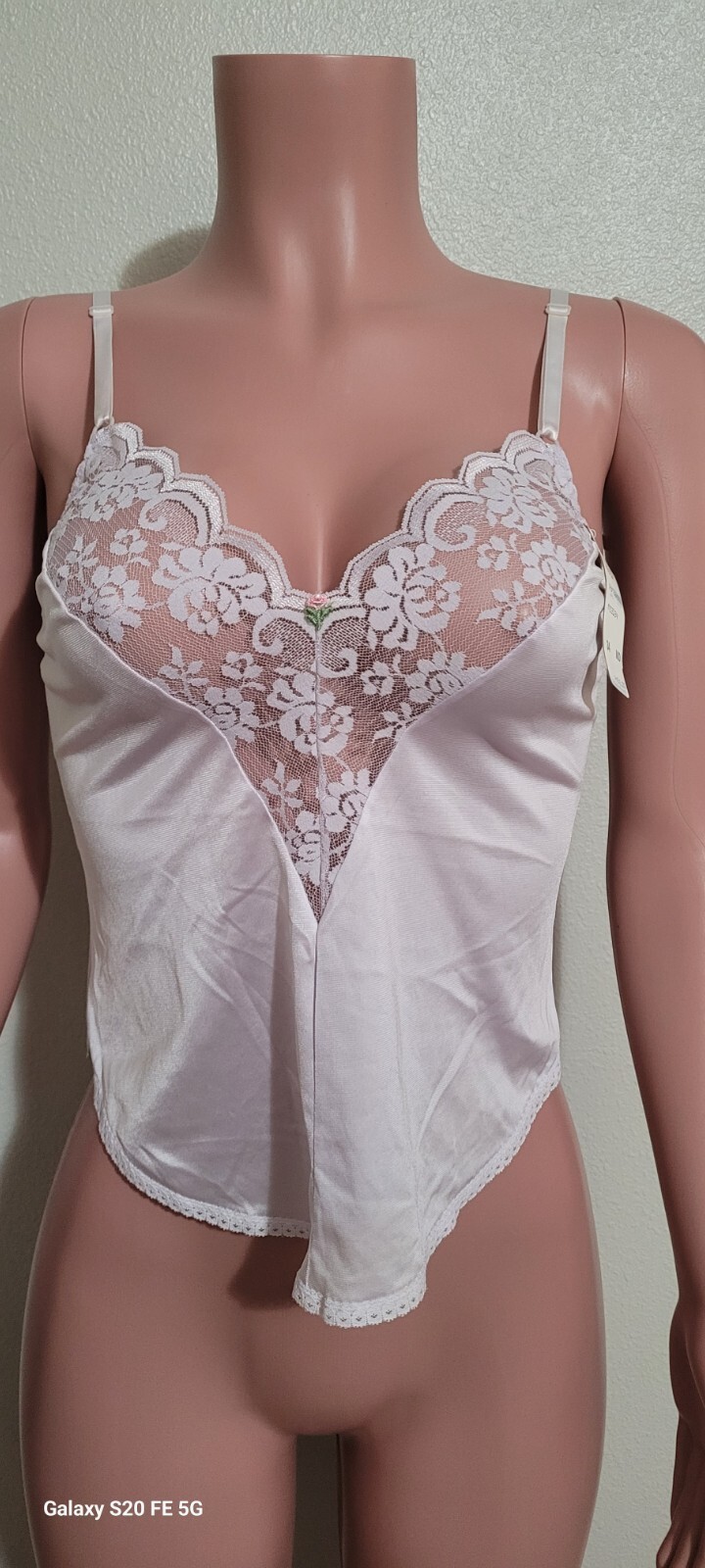 Chantilly Maidenform Camisole White 64003 Size 34 Metric 75 Tagged
