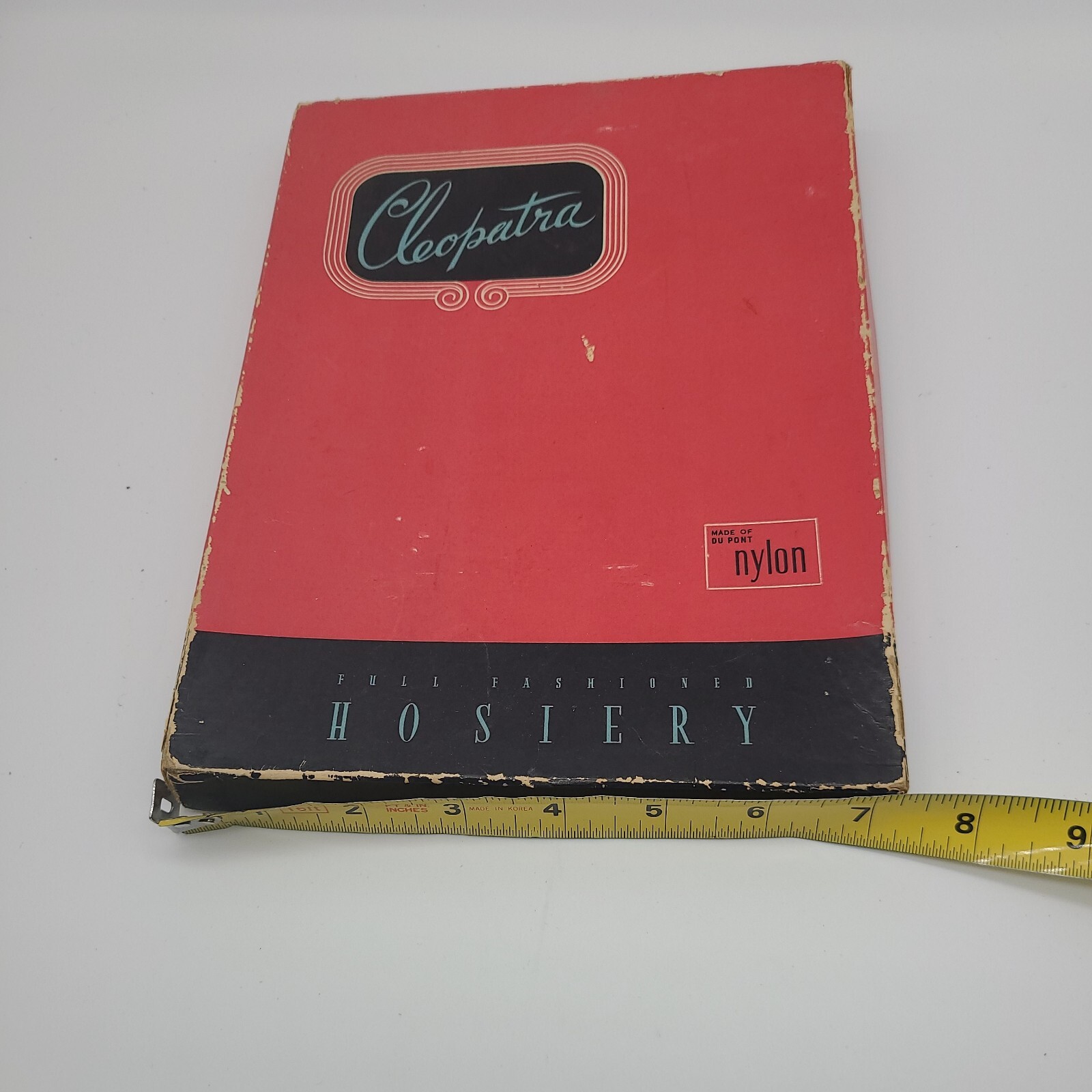 Cleopatra Hosiery Box vintage antique red BOX ONLY prop collectible storage