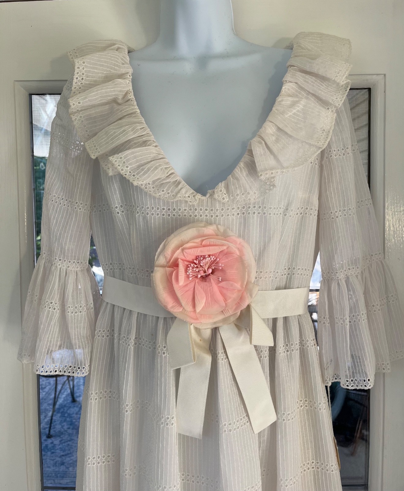 Mollie Parnis Boutique New York Vintage 70’s Maxi Dress New with Tags EC