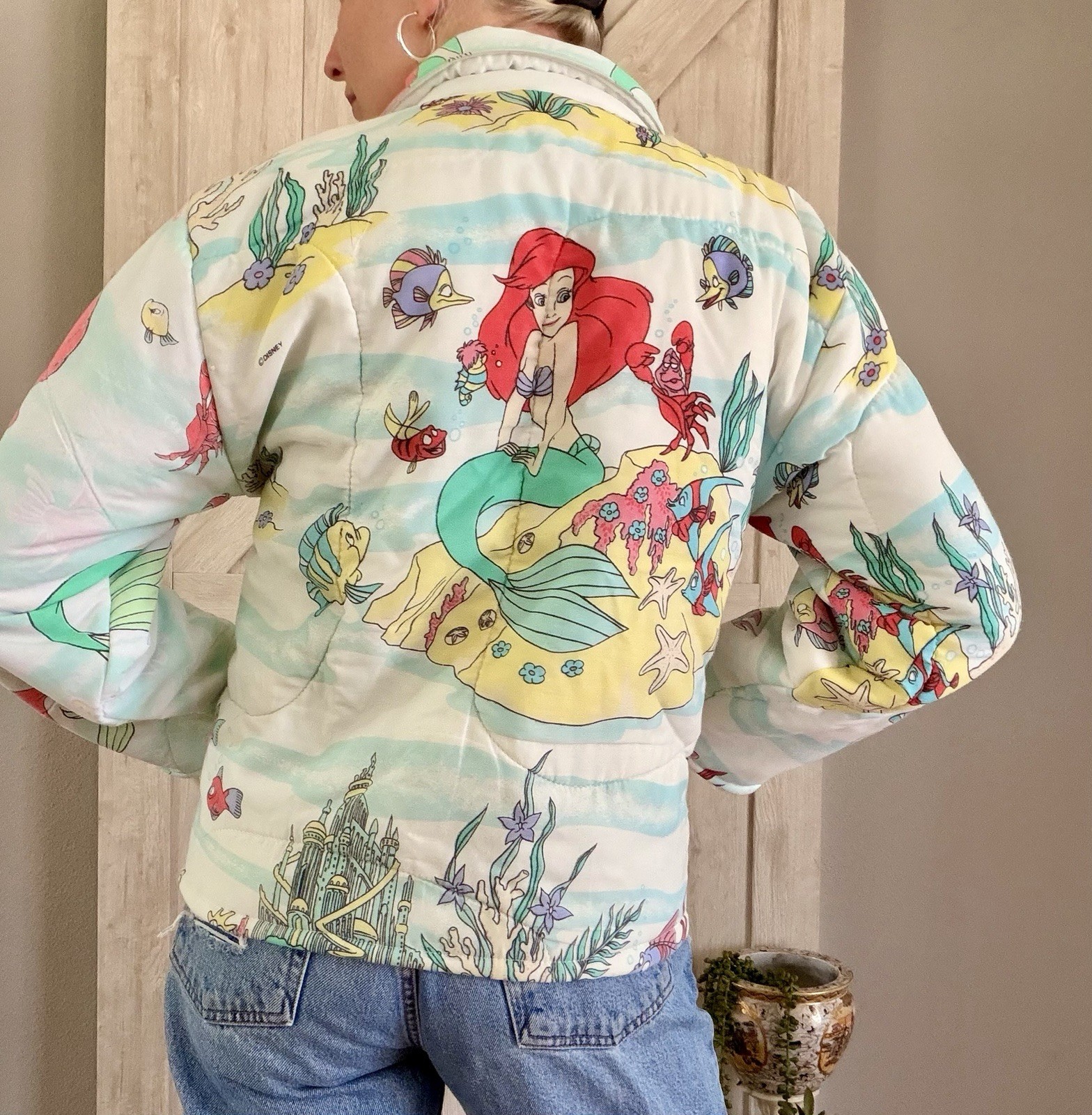 Vintage 90’s Ariel The Little Mermaid Puffer Jacket