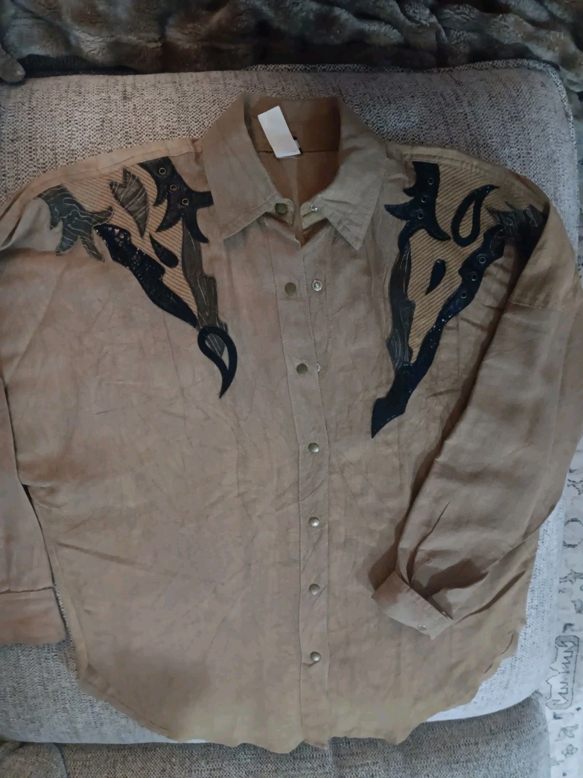 Vintage Cowboy Core Western Style Riding Shirt Rodeo Country Fest, Womens Medium