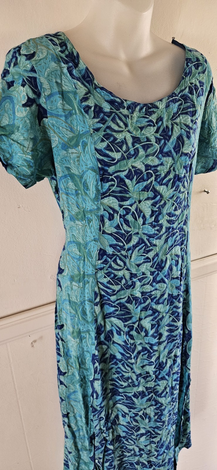 Vintage Rainbow Jo Womens Hawaiian Maxi Dress Sz Medium In Good Condition