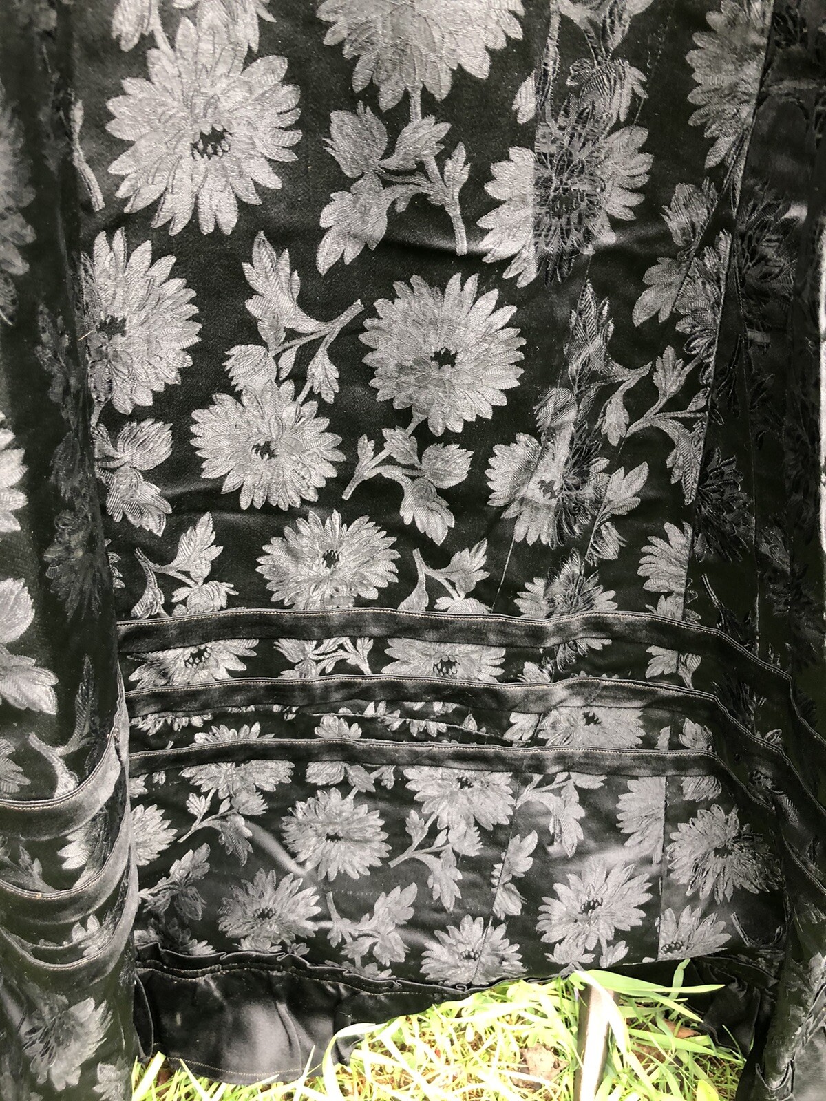 Vintage Antique 1800’s Victorian Martha Maxwell Gown Beautiful floral Brocade
