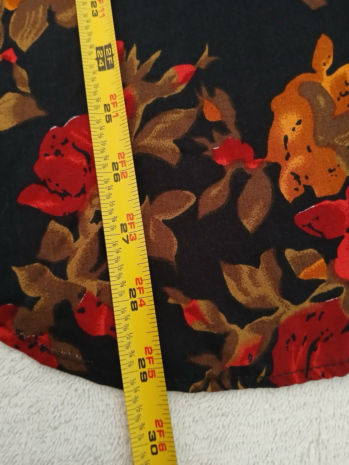 Vtg Judy Knapp 80’s 90’s Floral Long Sleeve Button up Shirt Black Red Orange L