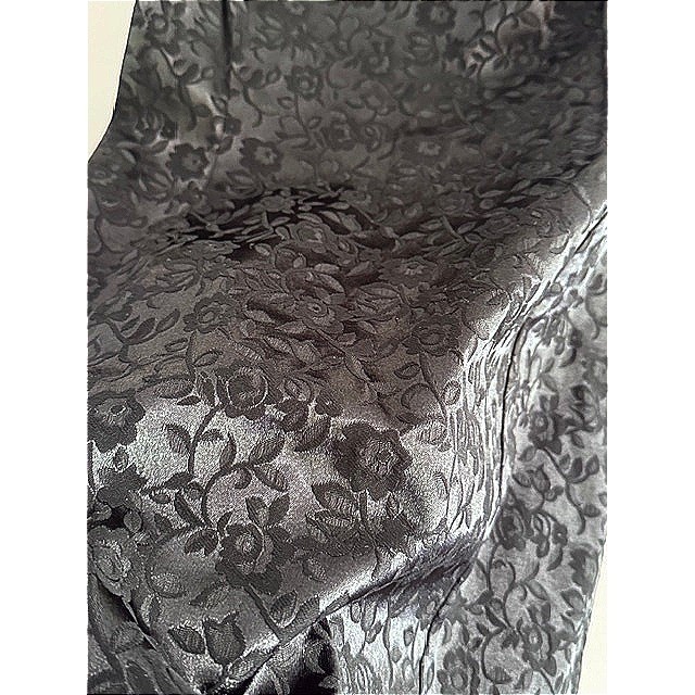 Be Smart Vintage Black Floral Jacquard Sheath Dress Metallic Sleeveless 9/10