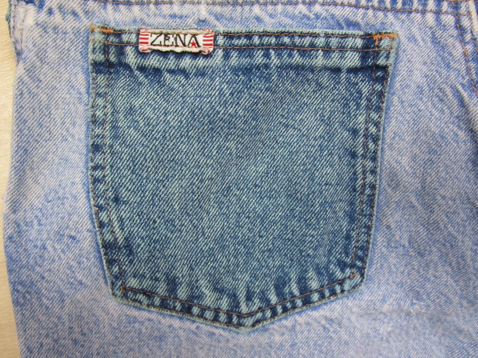 Vintage 90s Zena High Rise Denim Jean Shorts Womens (29″ Waist) Colorblock