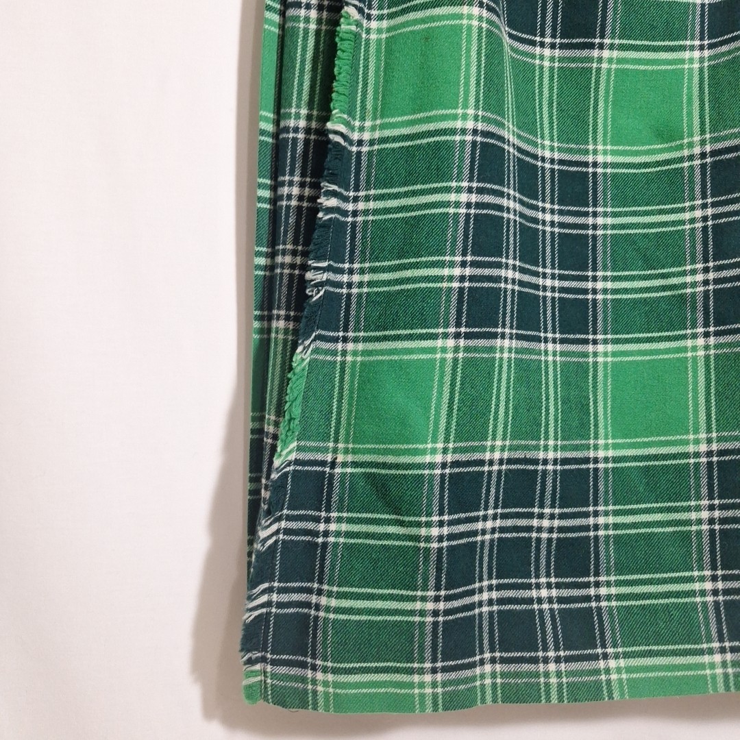 Vtg The Scotch House Tartan Plaid Wool Kilt Skirt Green Size 28