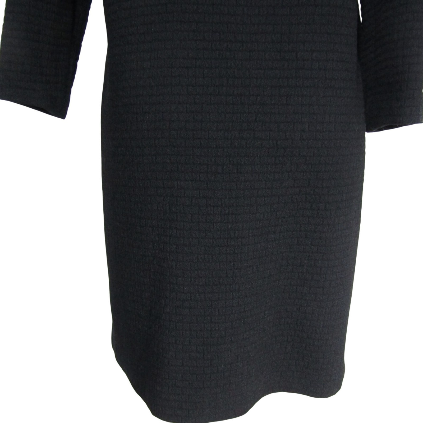 VTG 1960s Black Jackie O Mid Century Modern Minimalist Mad Men Mod Coat M