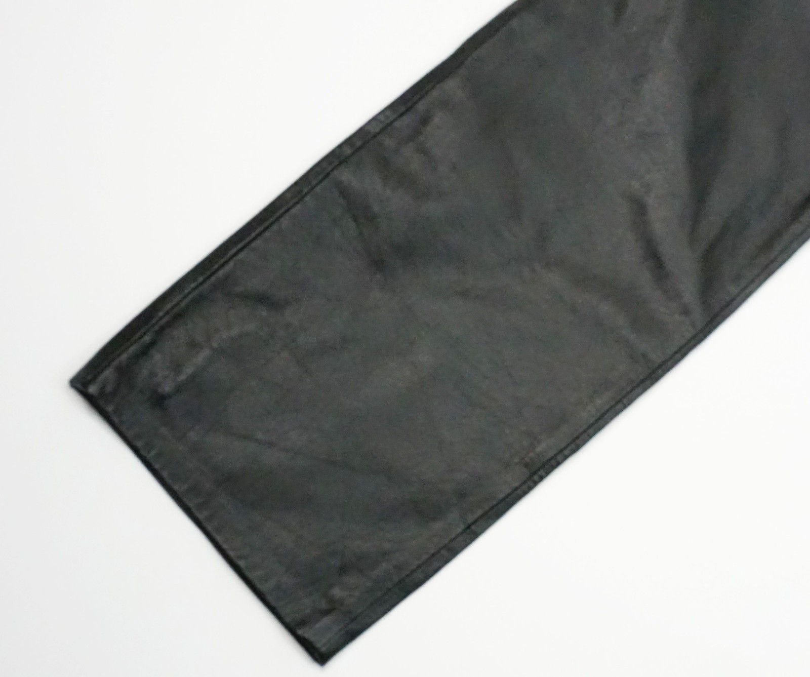 vintage 1980s high waist pleated leather pants black leather size XS