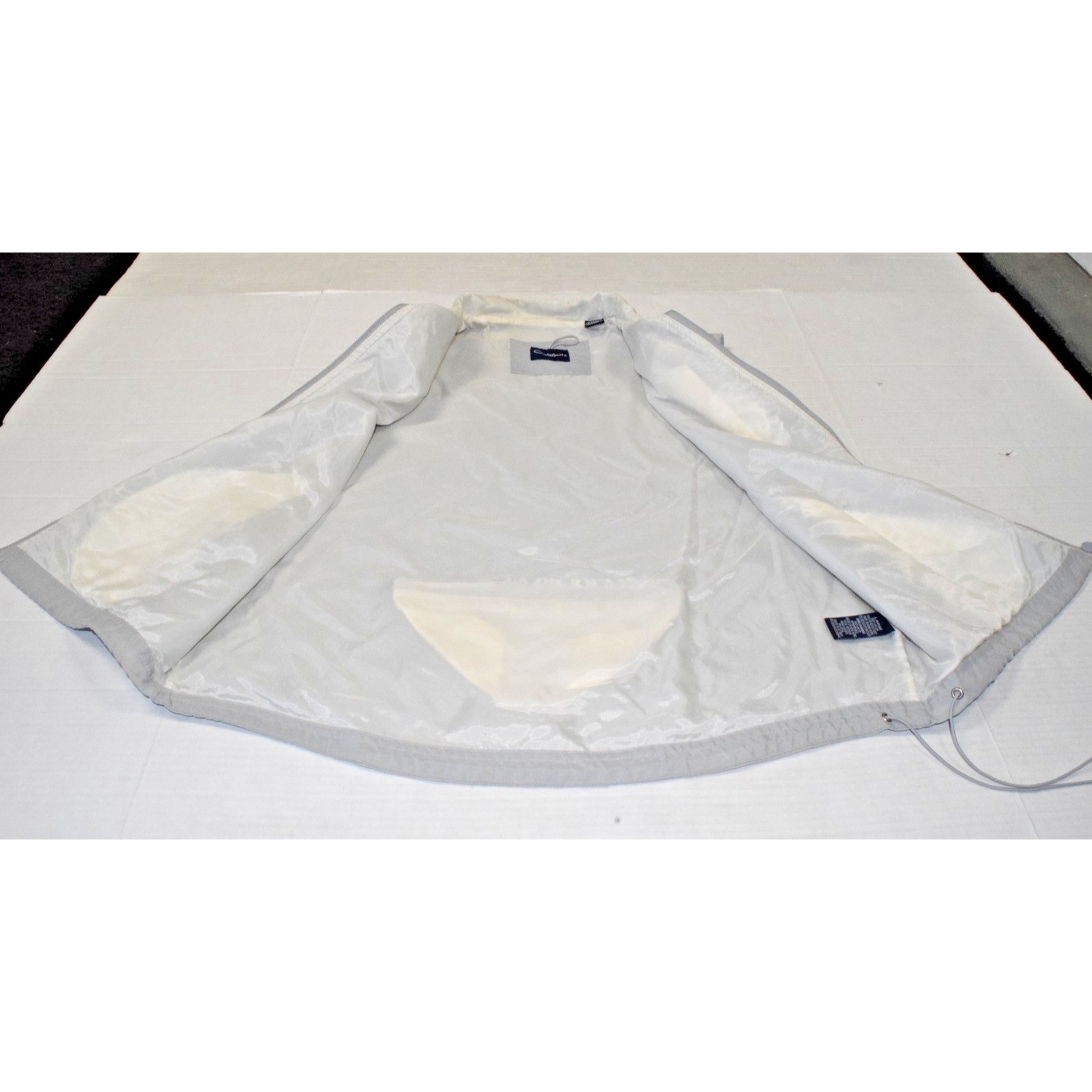 Vintage Vest Catalina Size L 90s Cloudy Gray Water Resistant Nylon Lined Zip Up