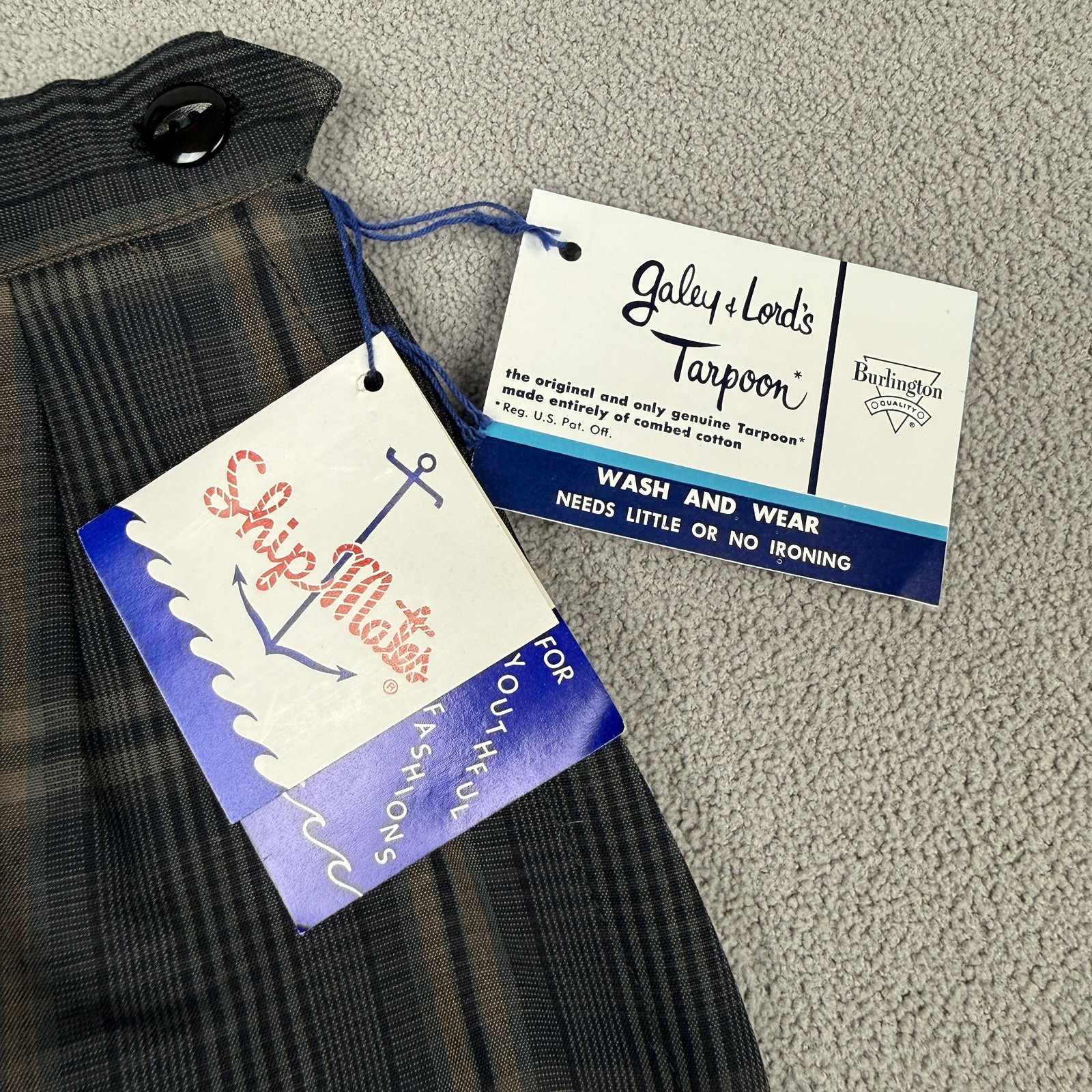 Vintage New Old Stock 50s Plaid Pencil Midi Skirt Rockabilly 26” Shipmates NWT
