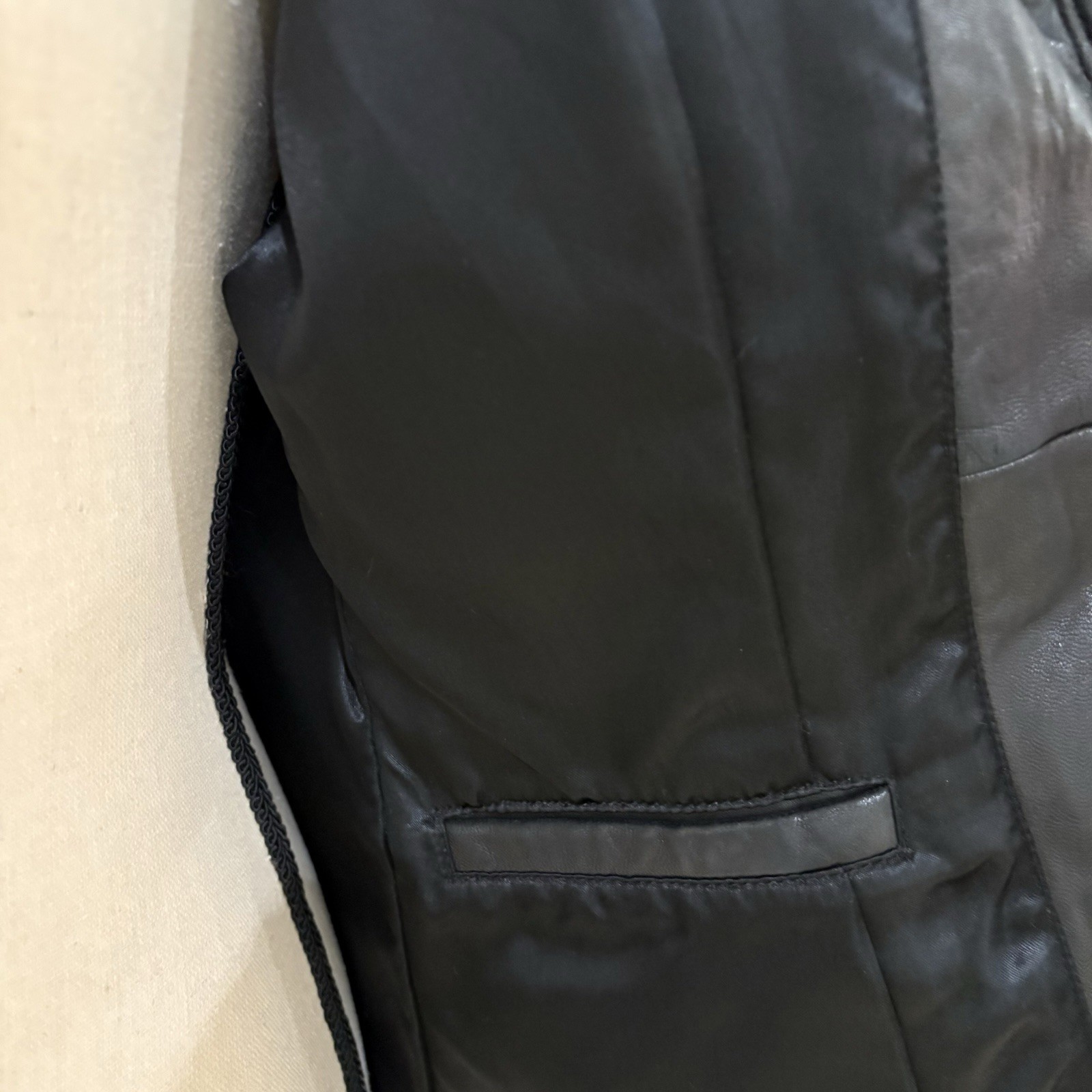 Vintage BP Black Lambskin Leather Jacket Zip Fitted Y2K Women S